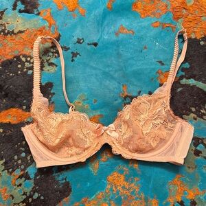 Agent Provocateur Peach Lace Underwire Bra